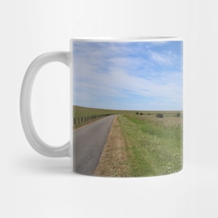 Blue Sky over green North Sea Island Pellworm Mug